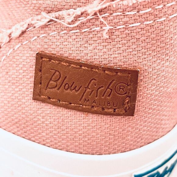 NWT Blowfish Malibu LEXINE 7.5 Dusty Pink Distressed Stitched Platform Sneakers - Picture 4 of 15